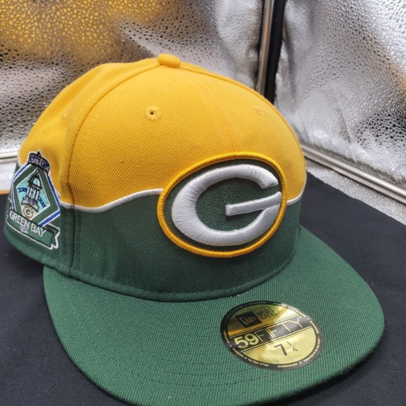 Green Bay Packers Hat Cap 59FIFTY Fitted Mens 7 1/4 Green NFL Football New Era - Picture 3 of 9